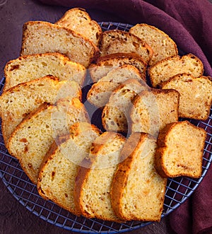 Rustic wholemeal tutti frutti bread loaf slices photo