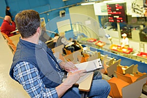 Wholesaler at fish market