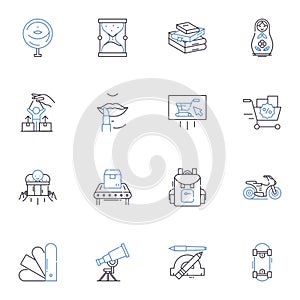 Wholesaler line icons collection. Bulk, Distributor, Supply, Inventory, Stock, Reseller, Supplier vector and linear