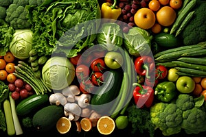 Wholesome nutrition concept, assortment of fresh vegetables for clean eating