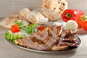 Wholesome platter of mixed meats, Balkan food