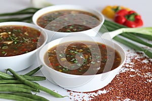 Wholesome Ragi Vegetable Soup. Nutrient-rich, vegan friendly, and comforting bowl of hearty soup with finger millets and