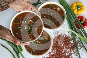 Wholesome Ragi Vegetable Soup. Nutrient-rich, vegan friendly, and comforting bowl of hearty soup with finger millets and