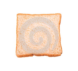 Wholewheat sliced â€‹â€‹bread isolated on a white background, clipping paths