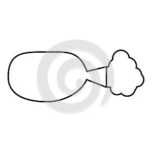 Whoopee cushion icon, outline style photo