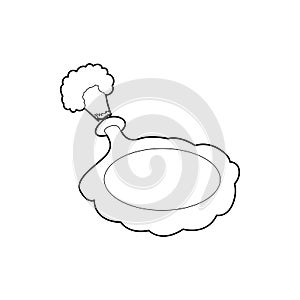 Whoopee cushion icon, outline style photo