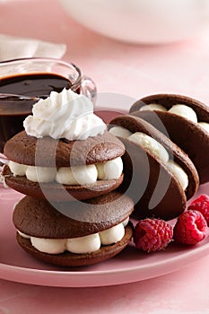 whoopie pie cookies with buttercream