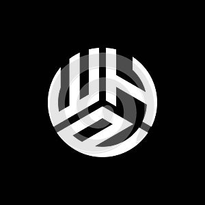 WHP letter logo design on black background. WHP creative initials letter logo concept. WHP letter design photo