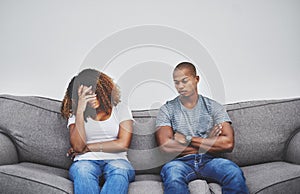 Why do we keep arguing about the same story. a young couple having relationship problems at home.