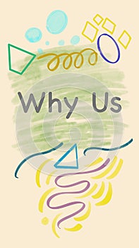 Why Us Painting Scribble Doodle Elements Text Vertical