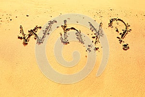 Why written on sand on beach