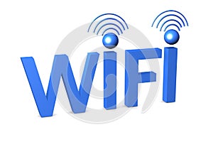 Wi-Fi 3d illustration