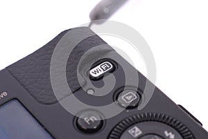 Wi fi button on a camera