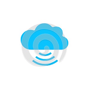 Wi-Fi cloud icon flat