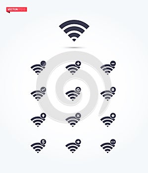 Wi-fi Connection Icon Set