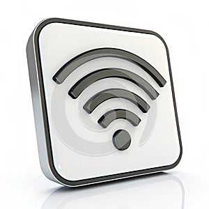 Wi-Fi 3D icon illustration isolated on white photo