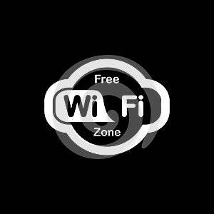 Wi fi free zone icon on isolated background. EPS 10 vector