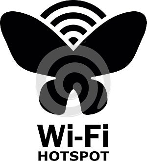 Wi-Fi hotspot zone. photo