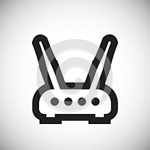 Wi-fi hub router on white background for graphic and web design, Modern simple vector sign. Internet concept. Trendy symbol for