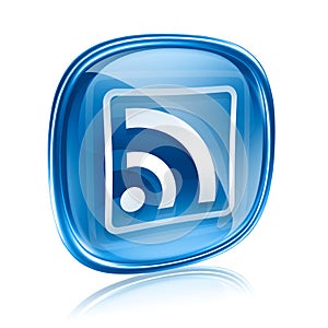 WI-FI icon blue glass