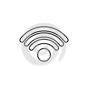 Wi Fi icon, flat graphic design template, communication symbol, vector illustration