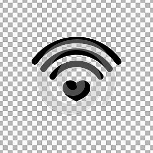 Wi Fi icon, flat graphic design template, communication symbol, vector illustration