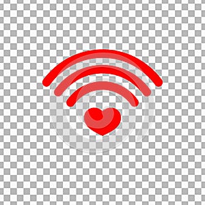 Wi Fi icon, flat graphic design template, communication symbol, vector illustration