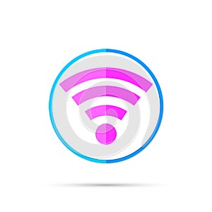 Wi Fi icon, flat graphic design template, communication symbol, vector illustration