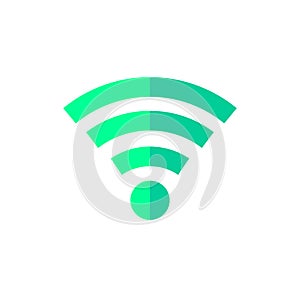 Wi Fi icon, flat graphic design template, communication symbol, vector illustration