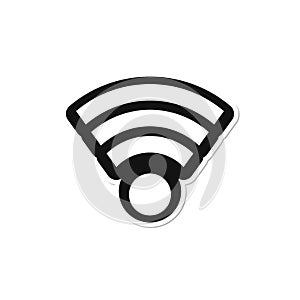 Wi Fi icon, flat graphic design template, communication symbol, vector illustration