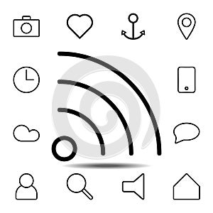 Wi-fi icon. Simple thin line, outline vector element of minimalistic, web icons set for UI and UX, website or mobile application