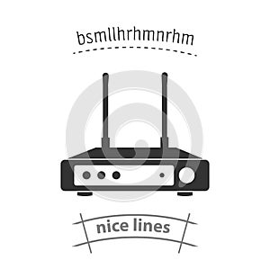 Wi Fi icon. Wi-Fi router simple icon. Wi-Fi router isolated icon