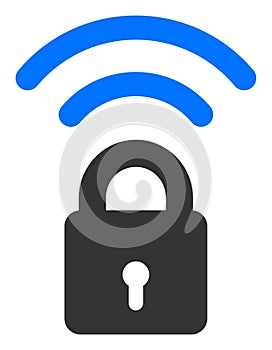 Wi-Fi Lock Vector Icon Illustration