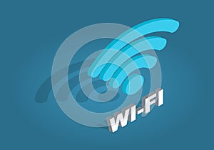 Wi-Fi Network Icon. Flat Design Cartoon Style