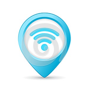 Wi-fi network place vector icon