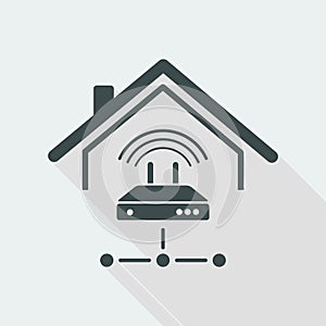 Wi-fi network router - Vector web icon