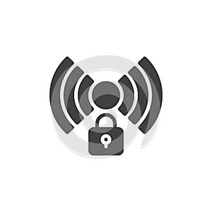 Wi-Fi network security vector icon