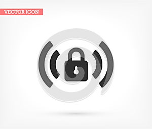 Wi fi password vector icon , lorem ipsum Flat design