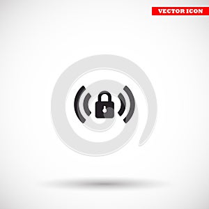 Wi fi password vector icon , lorem ipsum Flat design