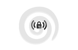 Wi fi password vector icon , lorem ipsum Flat design