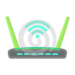 Wi-fi router with antennas.