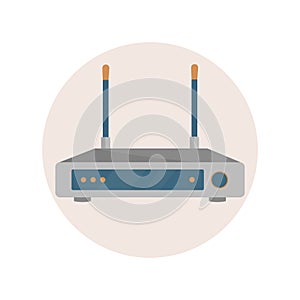 Wi Fi router clipart. Wi Fi vector clipart. Wi Fi router isolated clipart