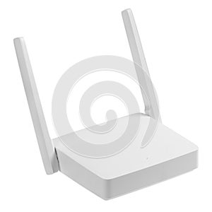 Wi Fi router isolated on white