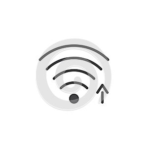 Wi-fi sharing arrow vector icon