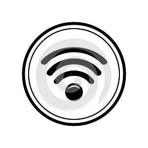 Wi-fi sign flat design vector icon isolated on white background