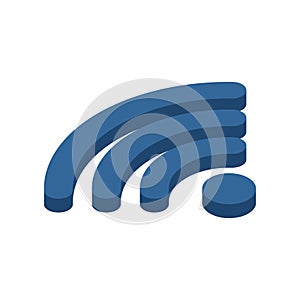Wi-fi sign. WiFi symbol. Wireless connection icon