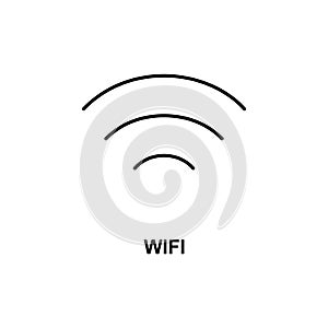 wi fi signal icon. Element of simple web icon with name for mobile concept and web apps. Thin line wi fi signal icon can be used
