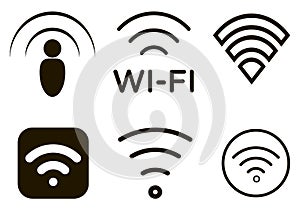 Wi-Fi signal icon illustration. photo