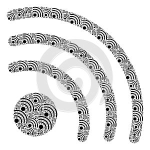 Wi-Fi Signal Icon Recursive Mosaic