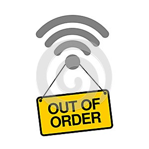 Wi-fi signal and internet is out of order photo
